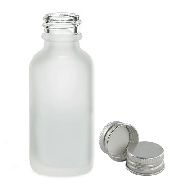 Mat Bijela Staklena Bočica s Aluminijskim Čepom 100ml