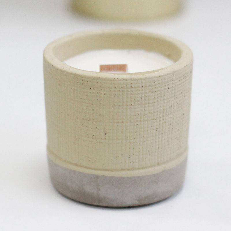 Pot Concrete Soy Candle - Grey - Coffee in the Club