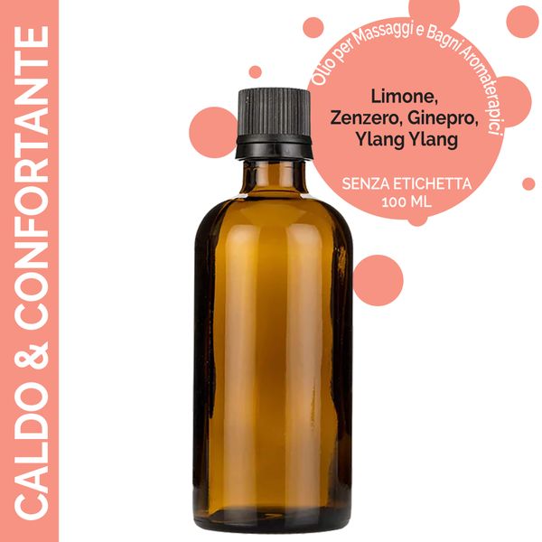 Olio per Massaggi 100ml - Caldo e Confortante (No Etichetta)