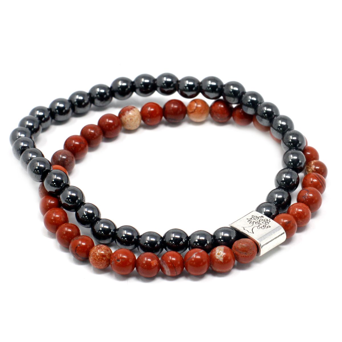 Pulseira de Pedras Preciosas Magnéticas - Pedra Vermelha