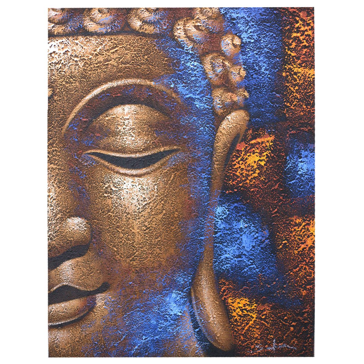 Quadro de Buda - Rosto em Cobre