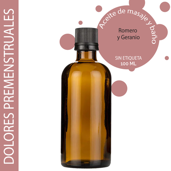 Aceite de Masaje - Dolores Premestruales 100ml - Sin etiquetar