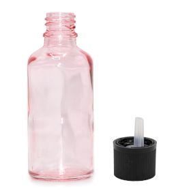 100ml Sticlă Roz cu Pipetă - Cu Capac cu Picurător cu Siguranță pentru Copii