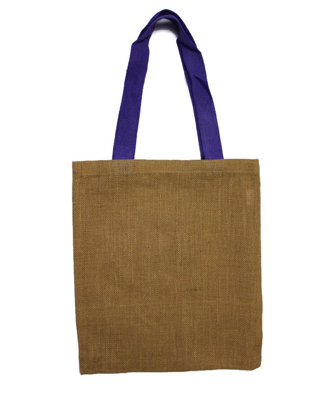 Grand Sac à Main en Jute -5 Poignées de Couleurs Assorties