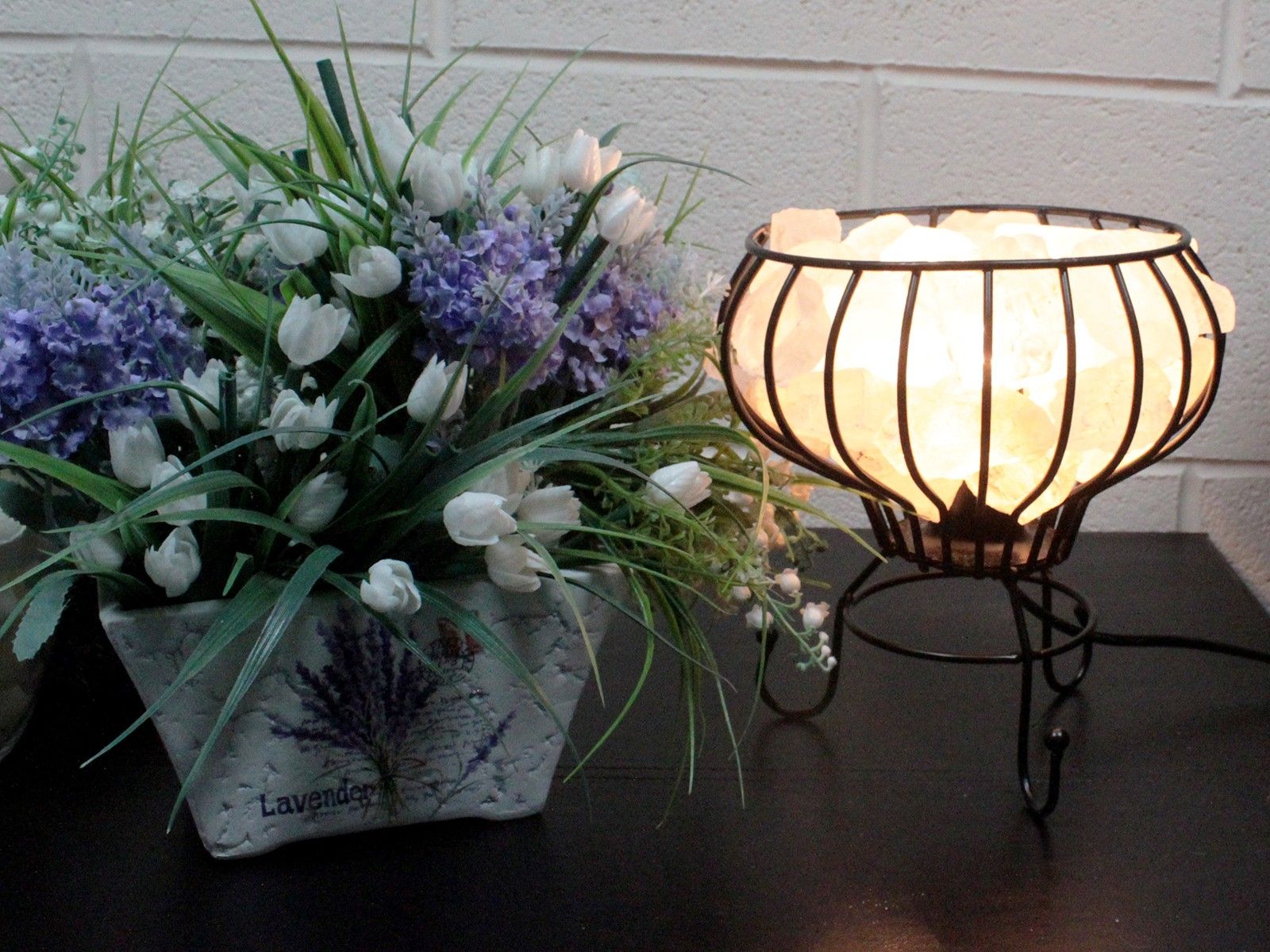 Niska Industrijska Lampa - Kabel, Žarulja, Ružičasta Himalajksa Sol