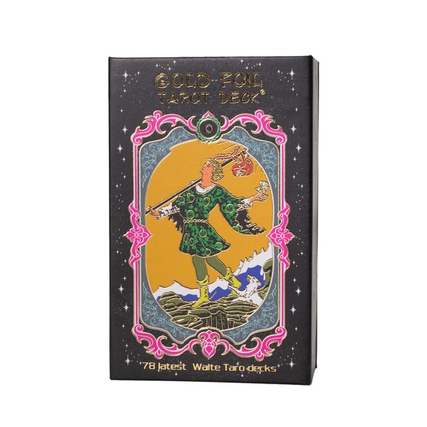 Set de cartes de tarot à feuilles d'or - avec livret