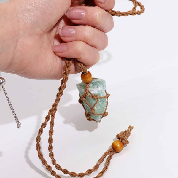 Collier à cordon pour pierre précieuse 45 cm/18 pouces - Marron