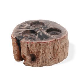Petrified Wood Candle Holders