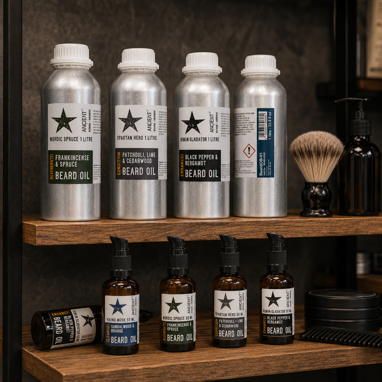 Pure and Natural Beard Oils - 1 Litre