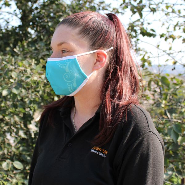 Återanvändbart Munskydd - Blå Fjäril (Vuxen)