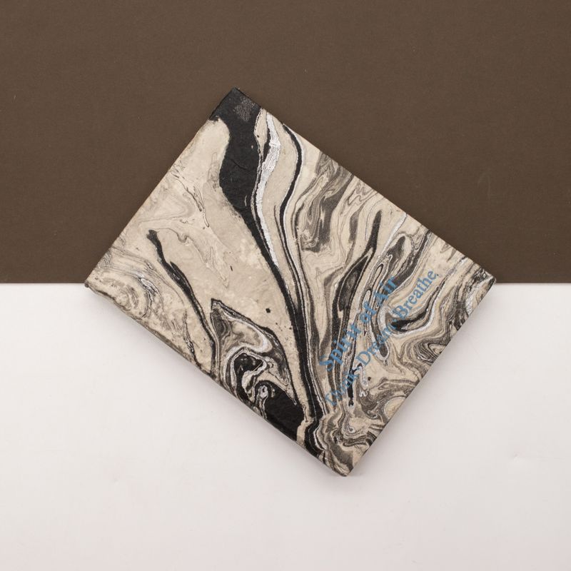 Med Marbled Four Elements Notebooks - (12x8cm) - 40 leafs (6x2 assorted Des) - In Display Case