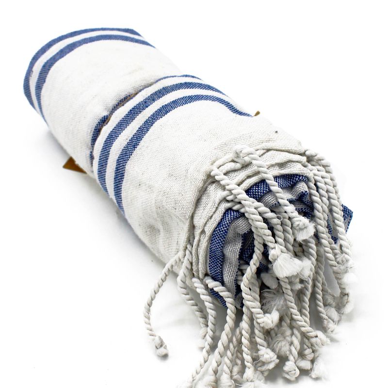 Serviette de Hammam Spa - Bleu Océan - 90x170cm