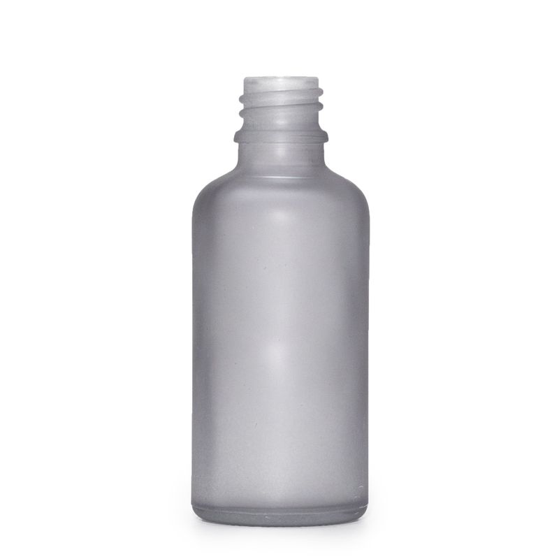 50ml Skleněná Láhev z Matně Šedého Skla - Bez Uzávěru