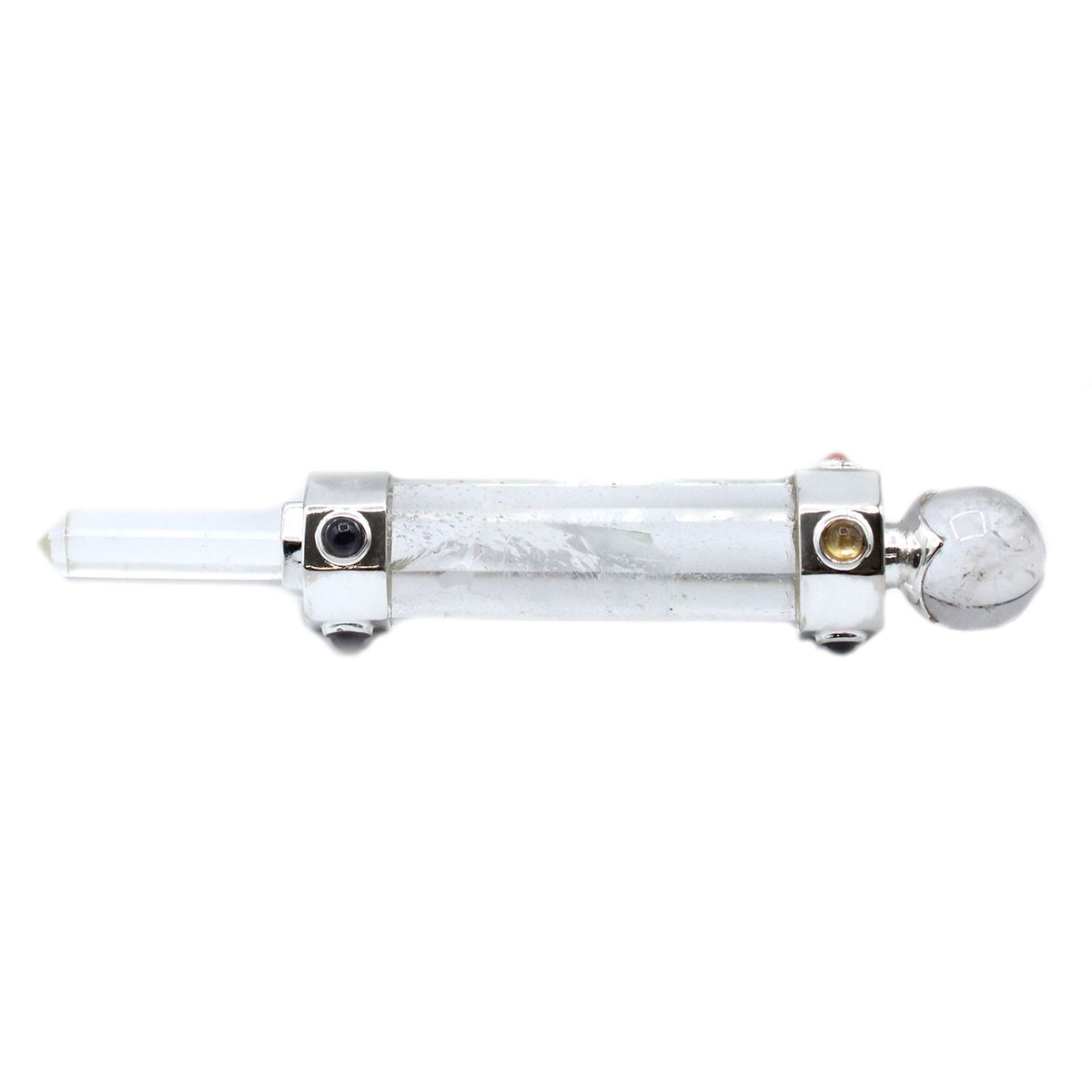 Varinha Curativa de Cristal Hexagonal - 12 cm - Quartzo de Rocha