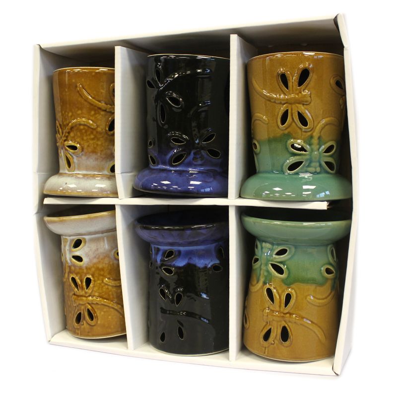 Brûleurs à huile classiques rustiques Libellules (assortiment)