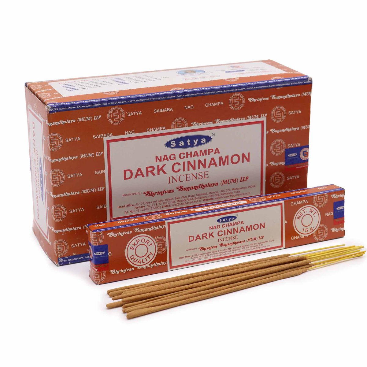 Varinhas de incenso Satya 15 g - Canela Escura