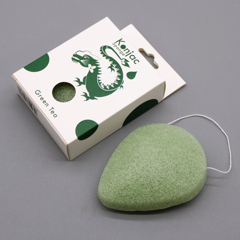 Éponge Konjac Goutte - Thé vert - Protectrice