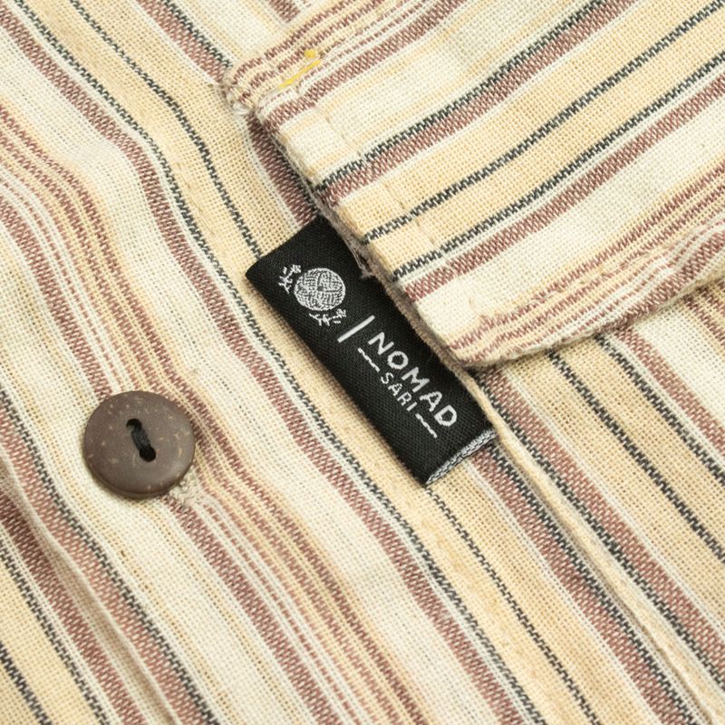 Nomad Sari Camisa de abuelo - Marrón beige - Mediano