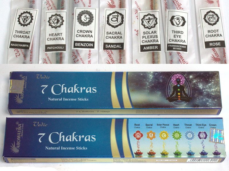 Bâtonnets d'Encens Védique-  7 Chakras