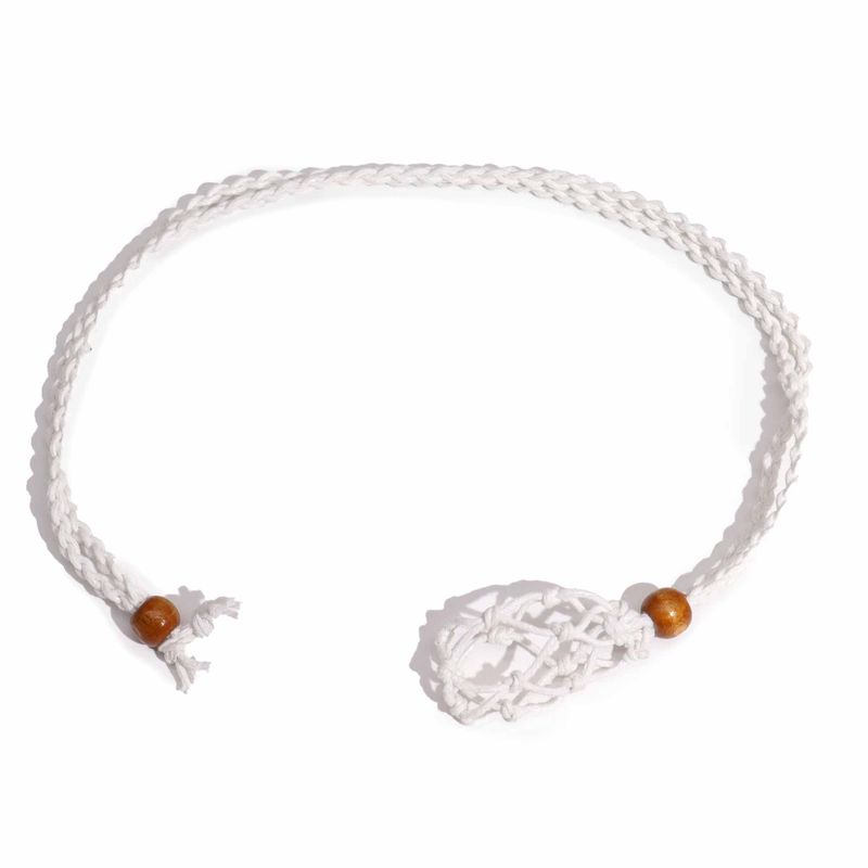 Collier à cordon pour pierre précieuse 45 cm/18 pouces - Blanc