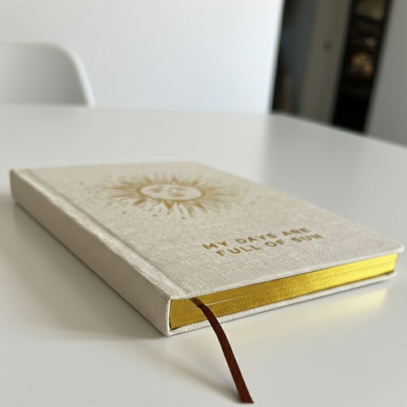 Ivory & Gold Gratitude Journal - 120 pages -  My Days are Full of Sun