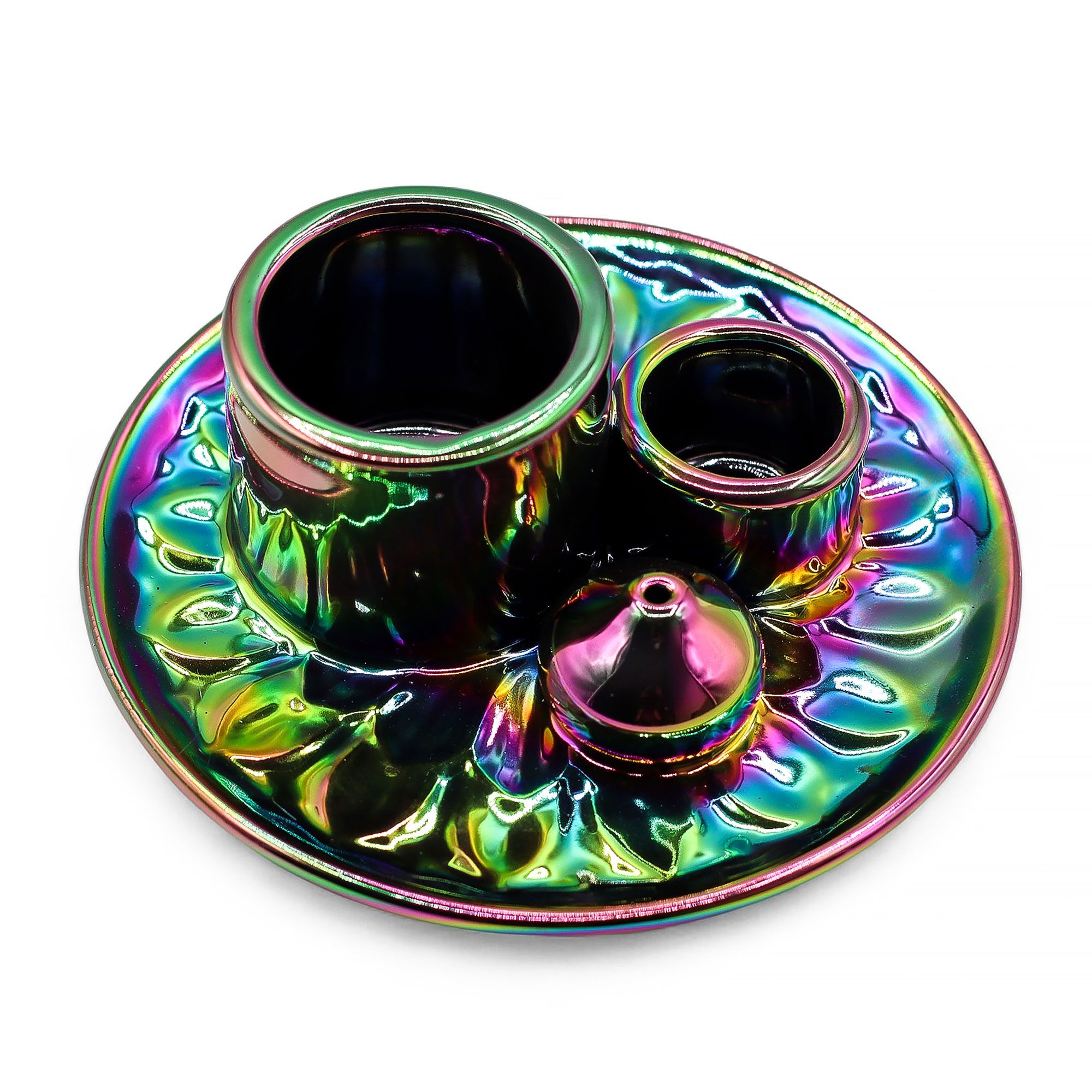 Metallic Rainbow Palo Santo & Smudge Holder - Ceramic - Multi-Functional
