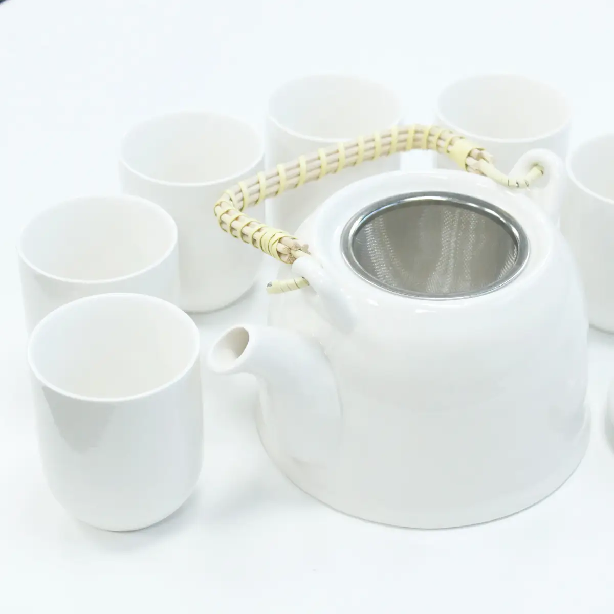 Herbal Teapot Set - Classic White — Tea · GlowDuty apothecary