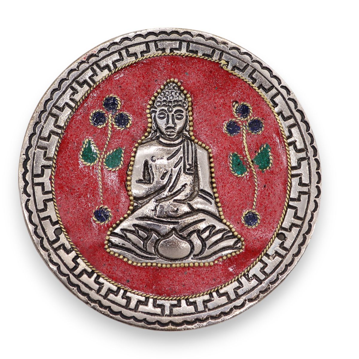 Porta-incenso Buda Vermelho Decorativo 10 cm