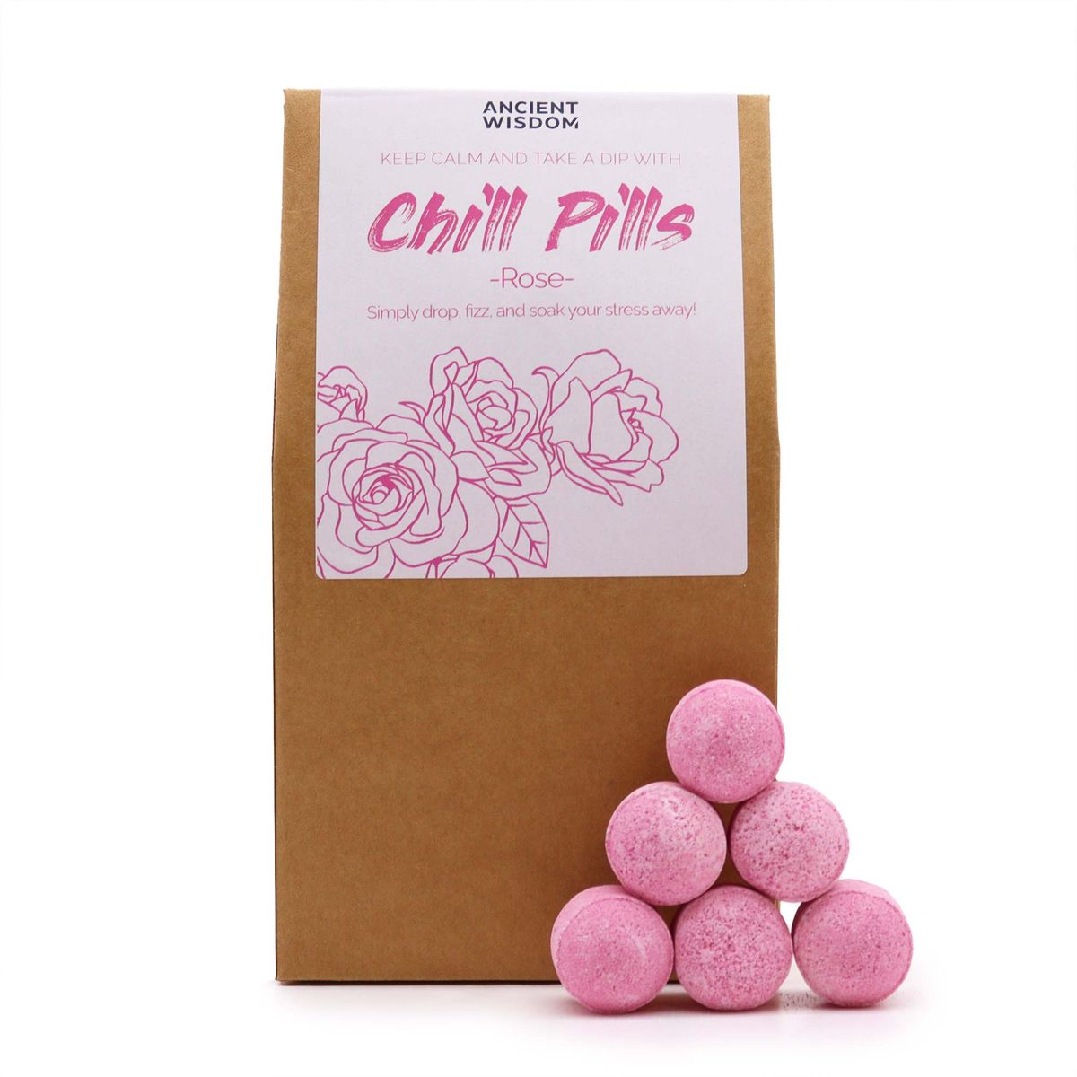 Pacote de presente Chill Pills 350 g - Rosa