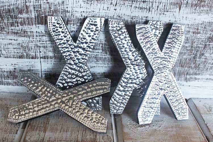 Petites Lettres en Aluminium - X