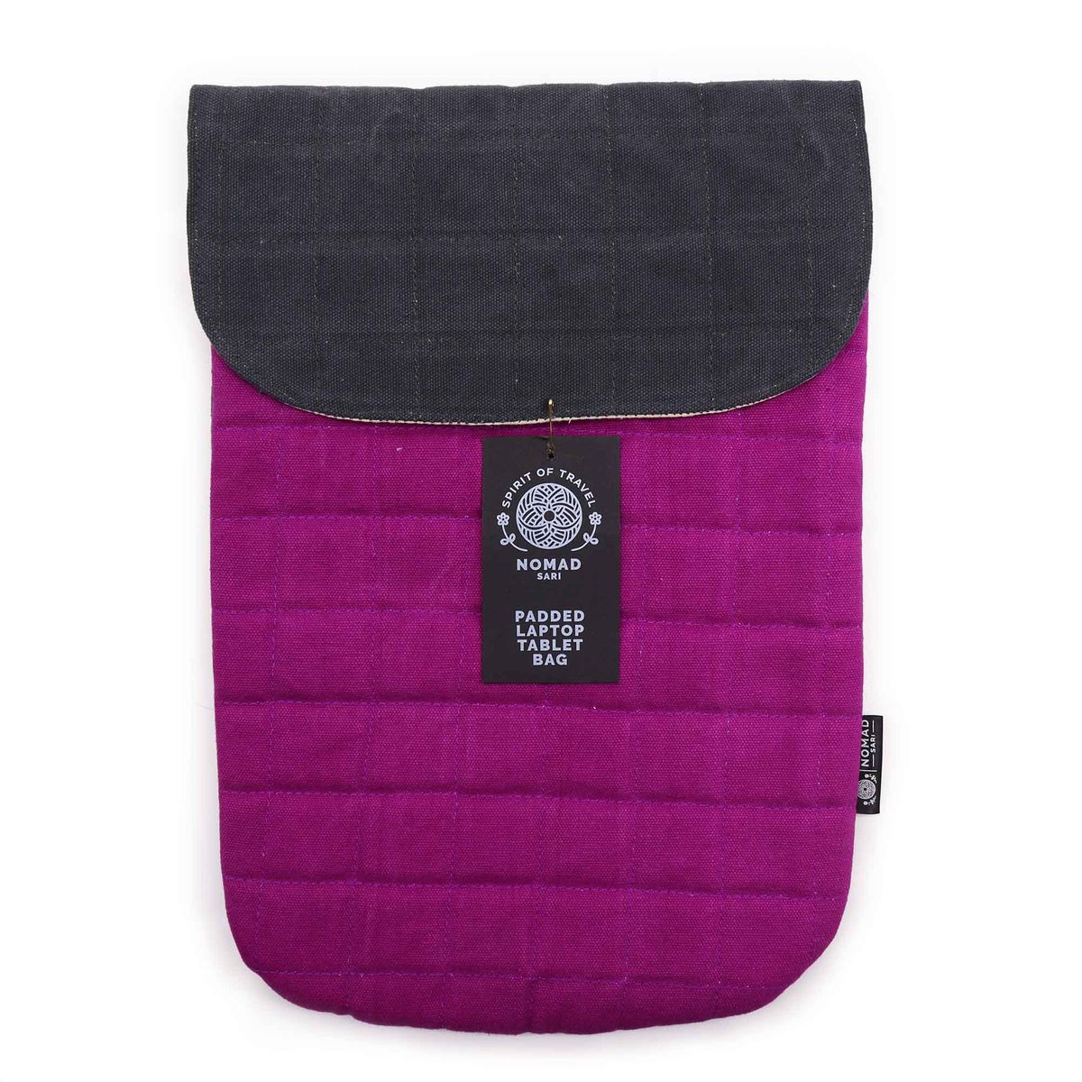 Capa acolchoada para portátil - Roxo Haze - Lavagem de pedra de 14 oz