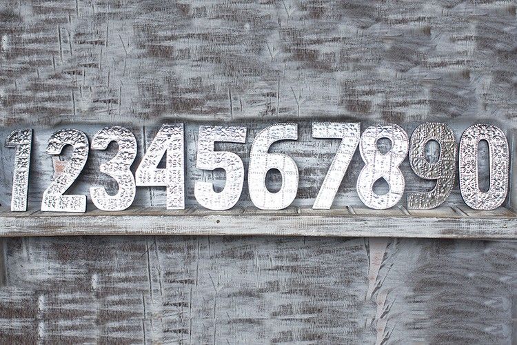 Grandes Lettres en Aluminium – Chiffres 1 à 0