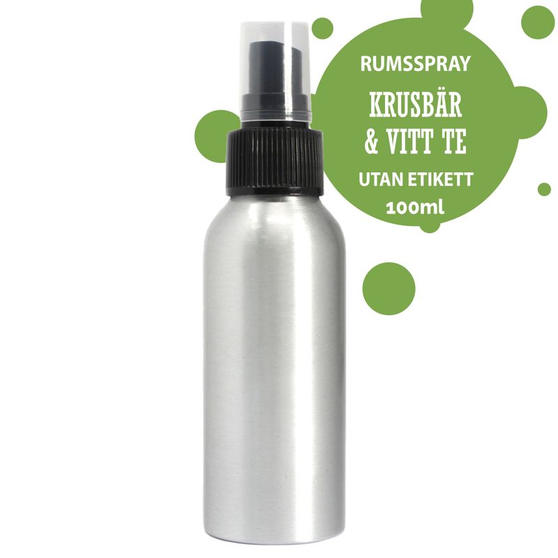 Pokojový Sprej bez Etikety - 100ml - Angrešt a Bílý Čaj