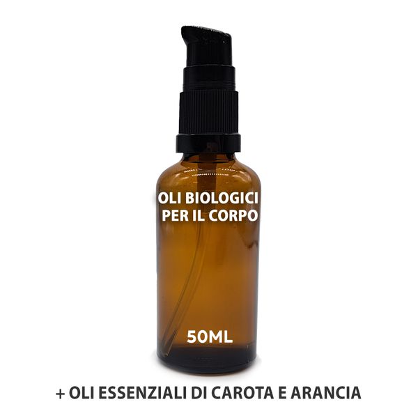 Oli Corpo Biologici 50ml - Carota e Arancia - No Etichetta
