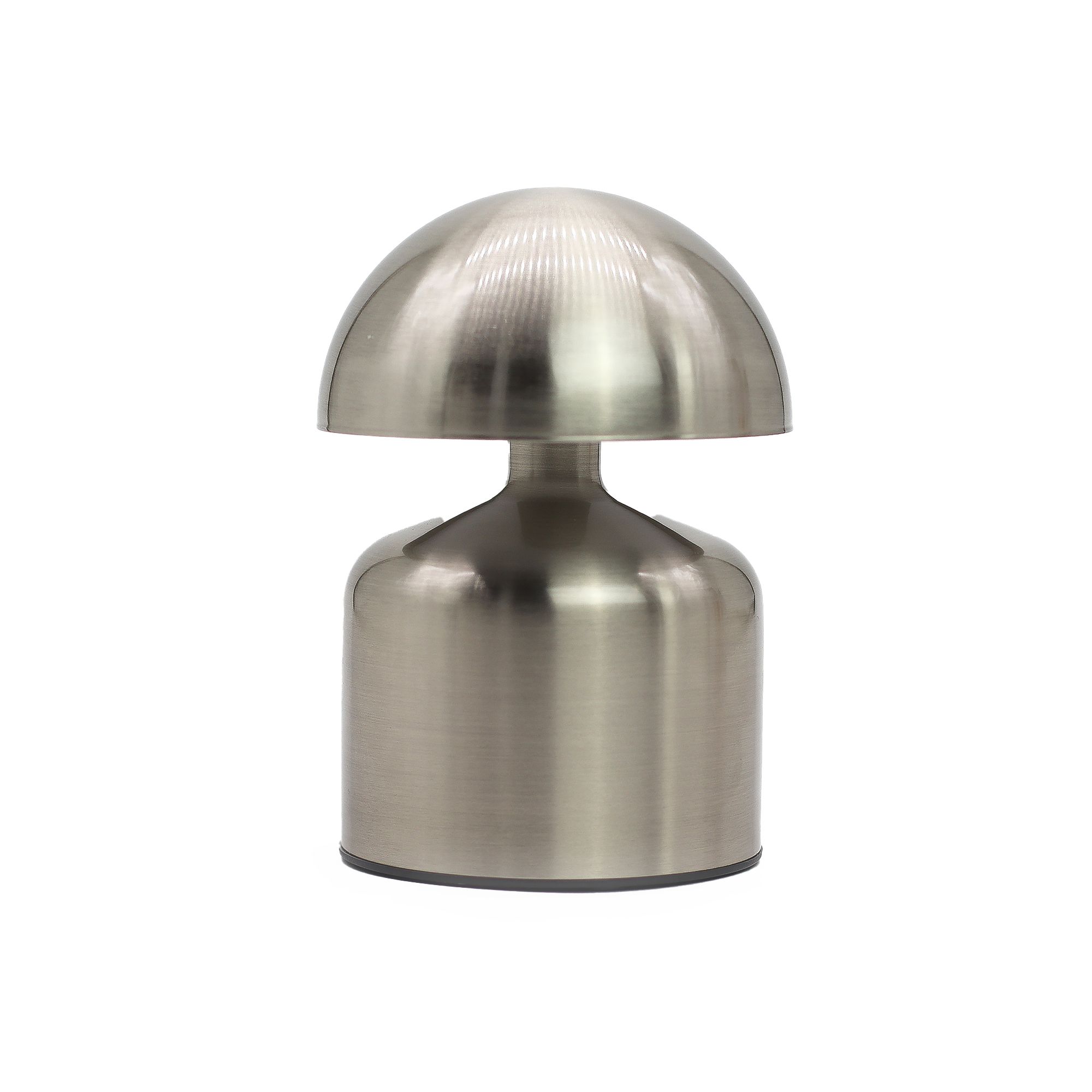 Silver Dome Mushroom Touch Lamp - USB-C Rechargeable (400 Watt)