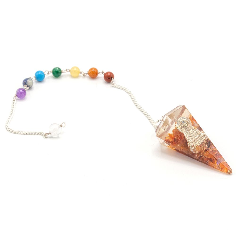 Pêndulo do Chakra do Poder de Orgonita - Buda