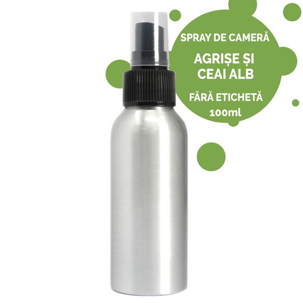 Spray de Cameră 100 ml - Agrișe și Ceai Alb - Fără Etichetă