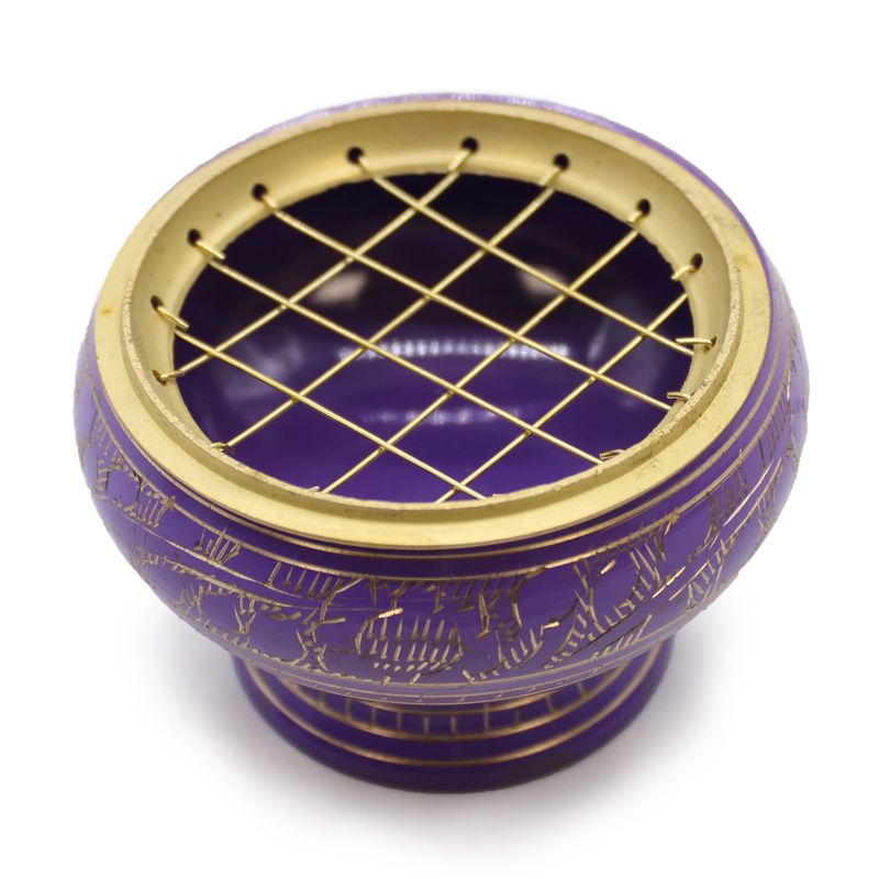 Grand brûleur à charbon pour encens Chakra – Couronne