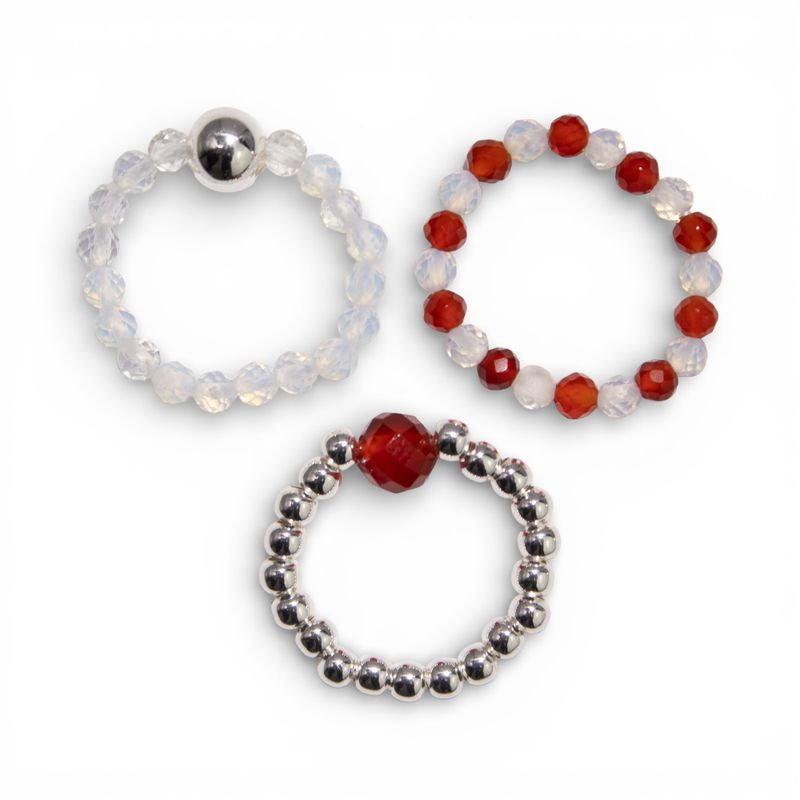 Ring Sets Nymph Spirit Gemstone - Blood Moon