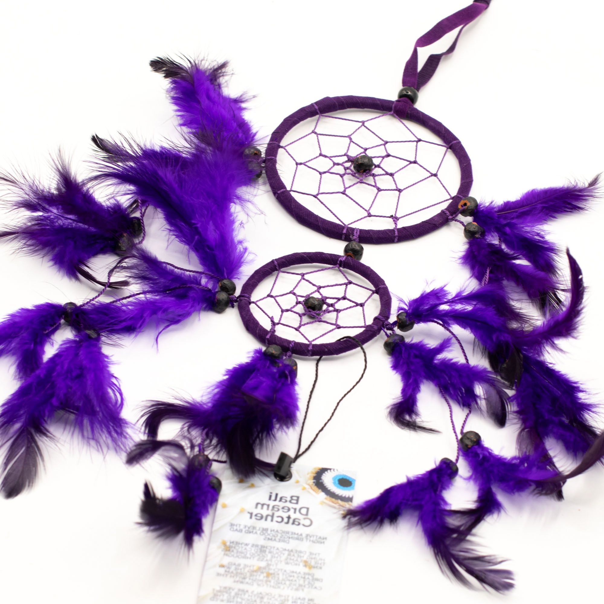 Bali Dreamcatchers - Medium Round - Turq/Pink/Purp