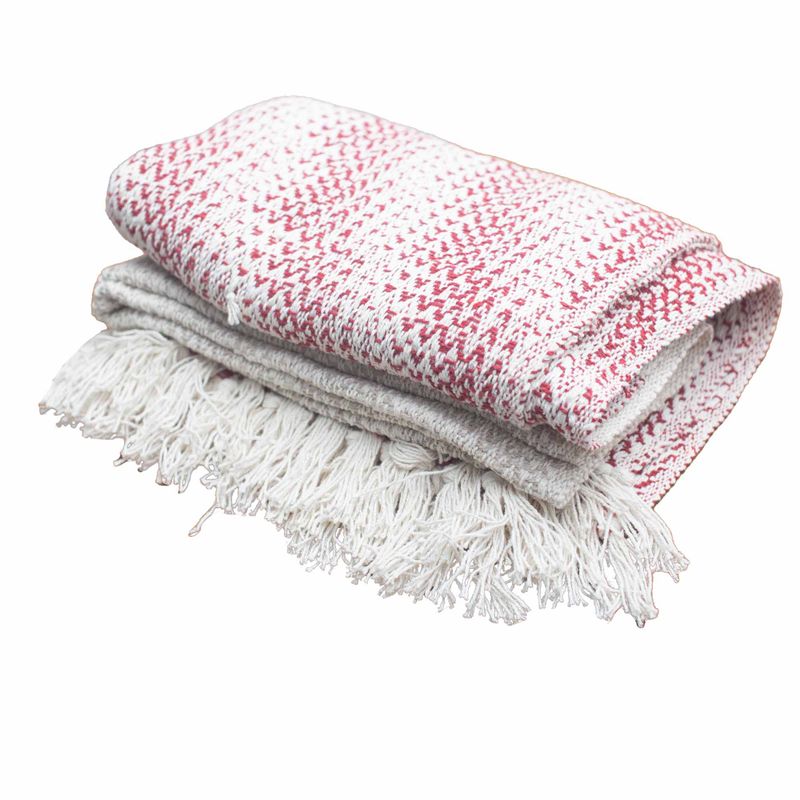 Плед Boho Comfort 125x150 см - Рубіновий Двоколірний