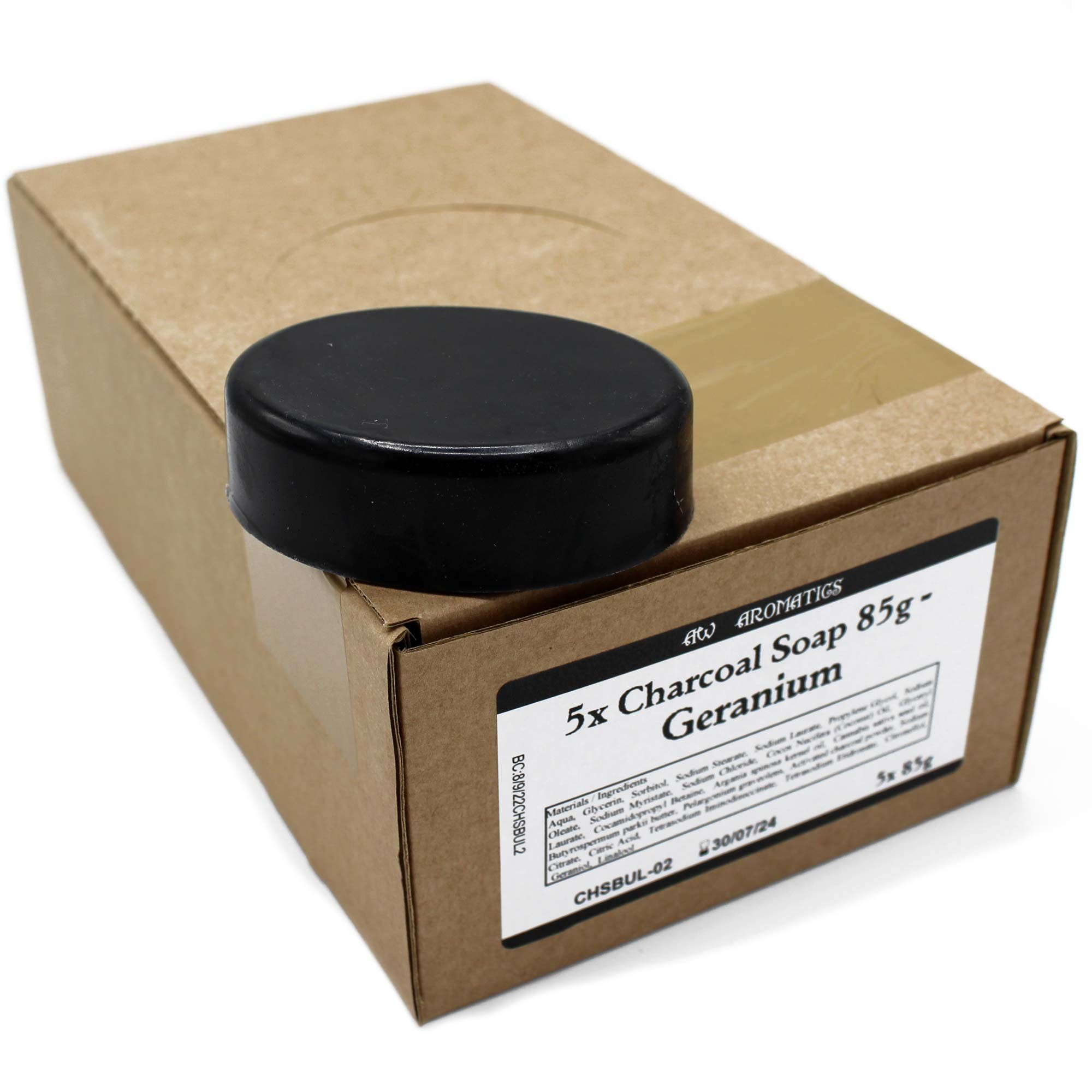 Mydło Węglowe 85 g - Geranium - BEZ ETYKIETY