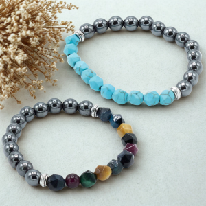 Pulseras de Piedras Preciosas Talladas