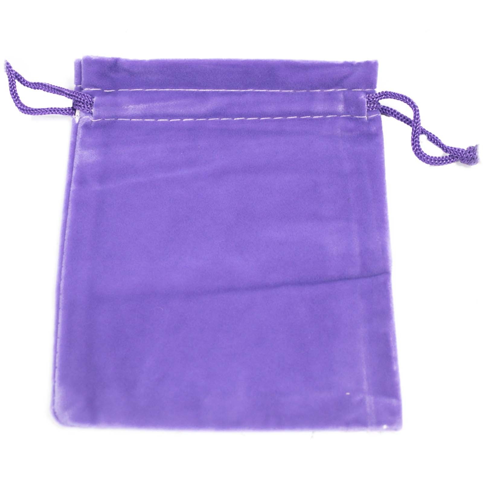 Purple velvet pouch - 10x12cm luxury storage bag handmade