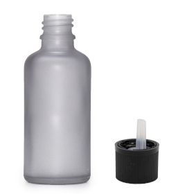 Sticlă Mată Gri Cu Capac și Picurător de Siguranță pentru Copii, 100ml