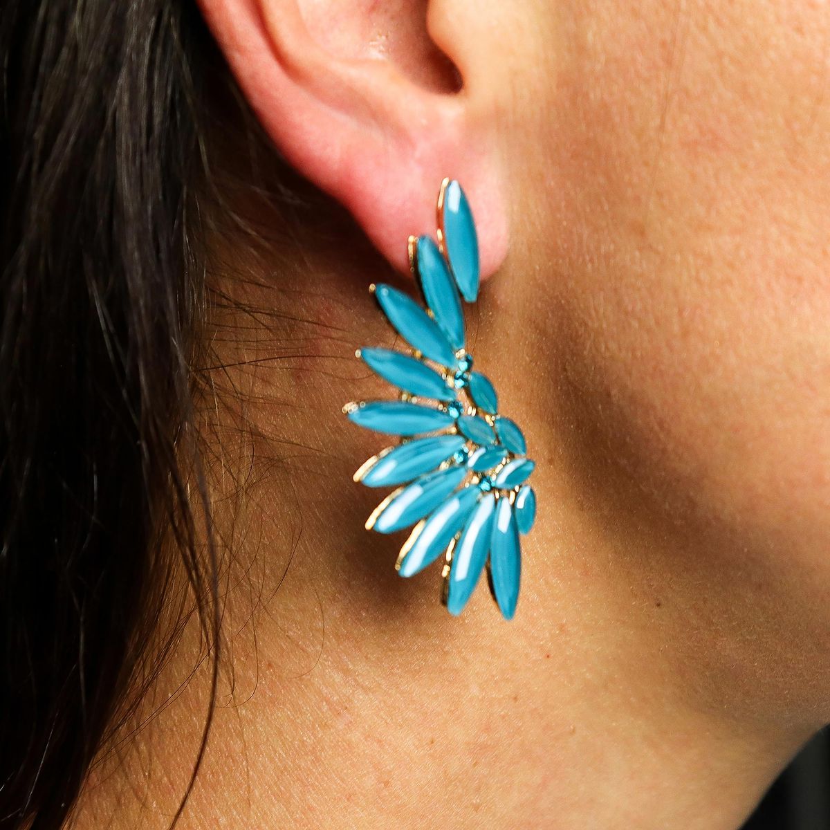 Boucles d’Oreilles en Verre Inspiration Nymphes