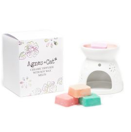 Brûleur à Cire avec Quatre Cires de Soja Fondue