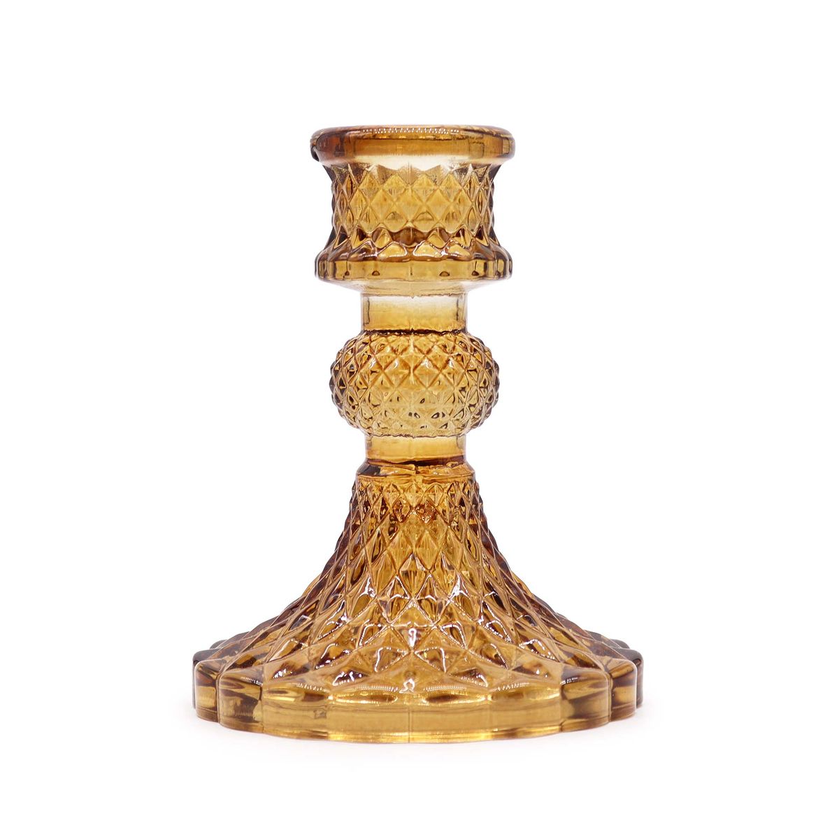 Castiçal Vintage para Jantar - Âmbar Antigo
