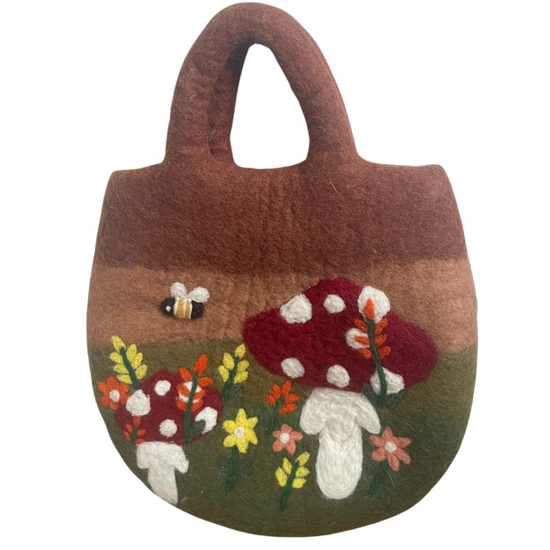 Sac en Feutre Champignon - 35x27cm