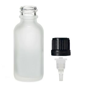 Sticlă Mată Albă Cu Pipetă, 100ml - Cu Capac Cu Picurător